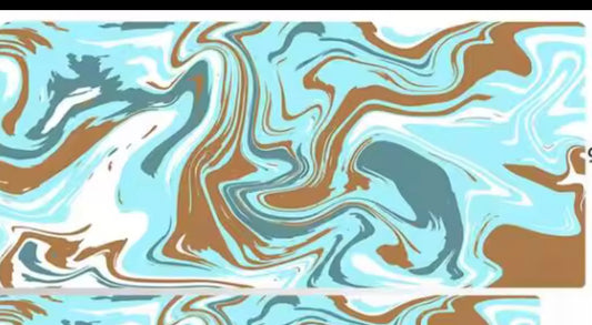 Blue and brown mouse pad